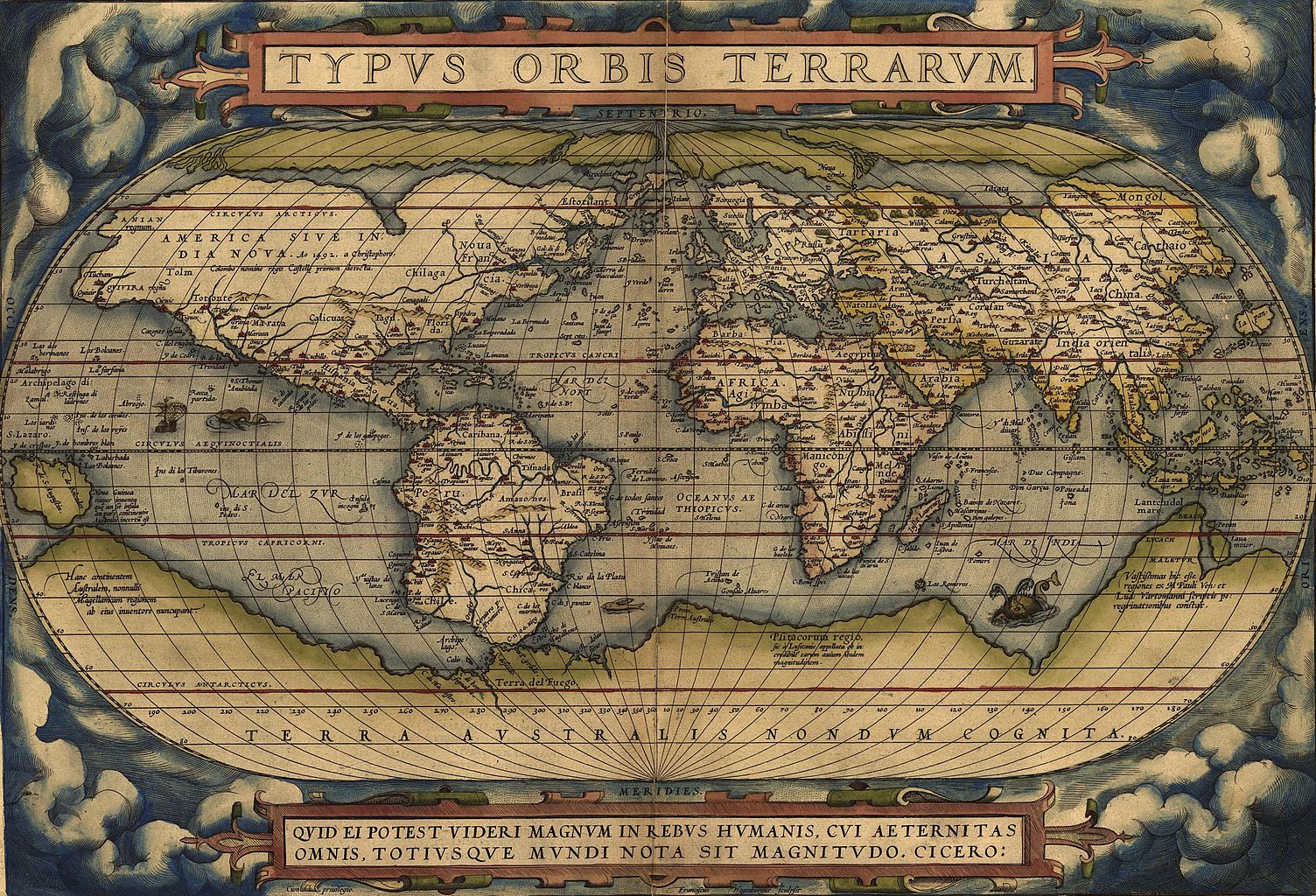 The 1564 Typus Orbis Terrarum map.