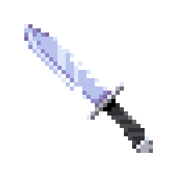Pixel art of a knife.